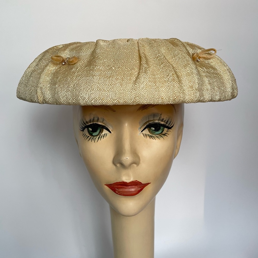 Vintage 1940s Mushroom Brim Dish Hat